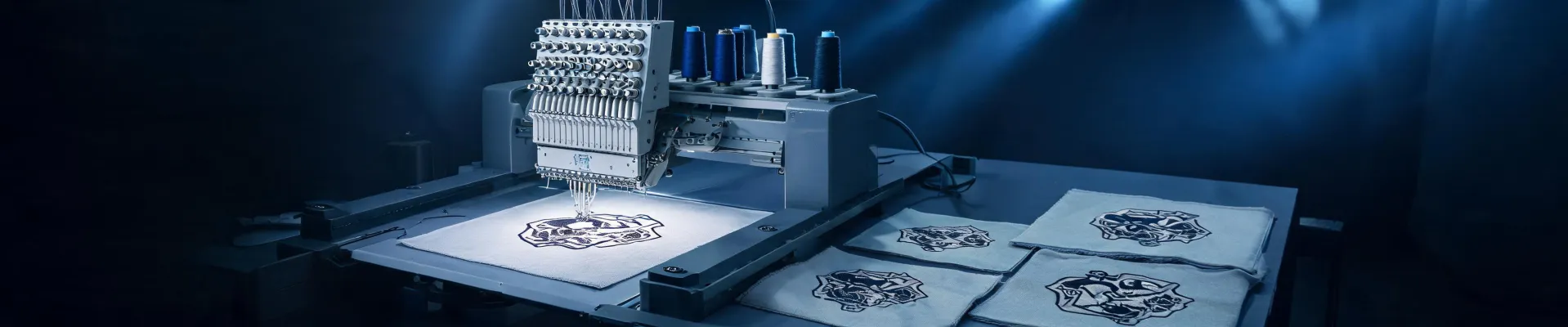 Commercial embroidery article header