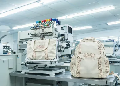 Bag embroidery workcell