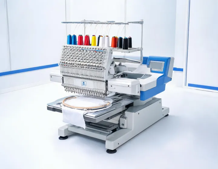 Commercial Melco embroidery machine product showcase